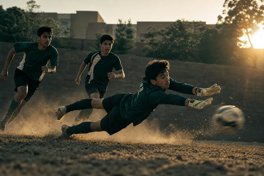 Edvia students playing football