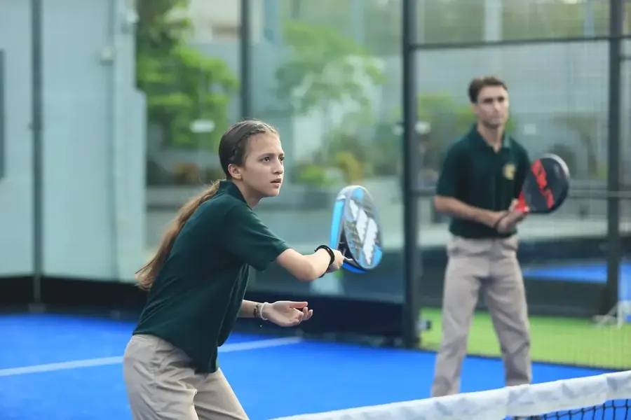 Padel in action
